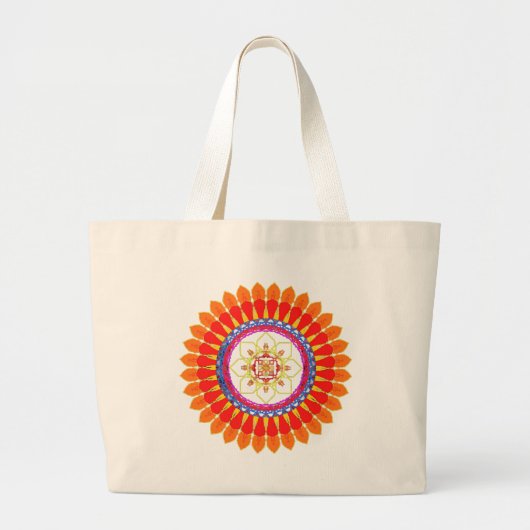 Ritme Euphorie Mandala Grote Tote Bag (Voorkant)