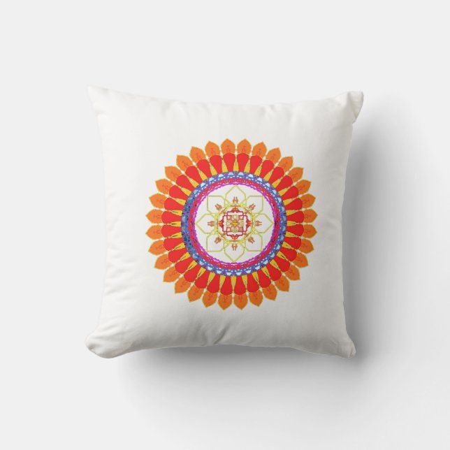 Ritme Euphorie Mandala Kussen (Voorkant)