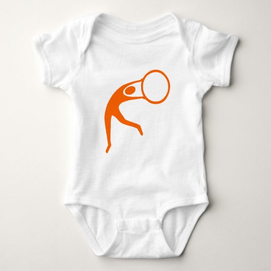 Ritme gymnastiek figuur - Oranje Romper (Voorkant)