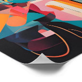 Ritme in beweging: geometrische symfonie poster (Hoek)