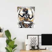 Ritme Koningin in Beweging Poster (Thuiskantoor)