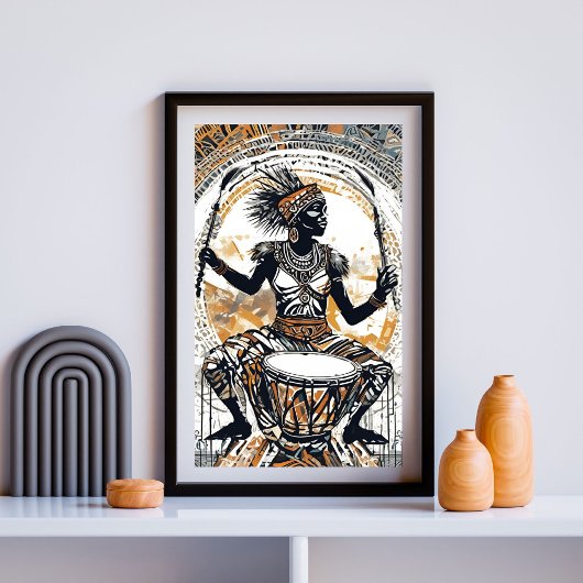 Ritme Koningin in Beweging Poster