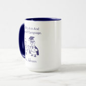 Ritme & Rijm Van Taal Poëzie Liefhebber Design Mok (Voorkant links)