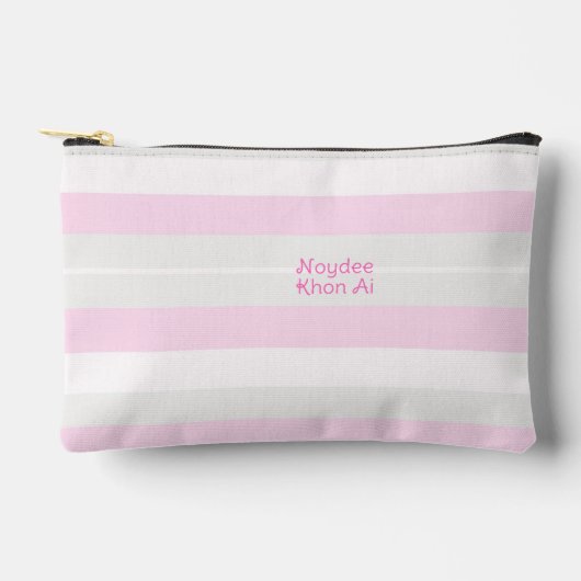 Ritme Strepen Horizontale Lijnen Grijs Roze Wit Etui (Voorkant)