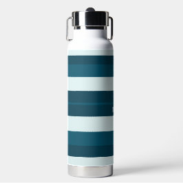 Ritme Strepen Horizontale Lijnen Zee Blauw Wit Waterfles