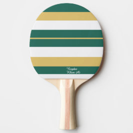 Ritme Strepen Lijnen Groen Goud Wit Tafeltennisbatje
