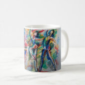 Ritme van Beweging Abstracte Dansers Klassieke Mok (Voorkant rechts)