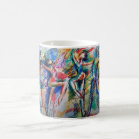 Ritme van Beweging Abstracte Dansers Klassieke Mok