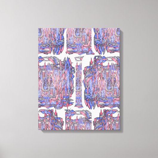 Ritme van de Diepte: Abstracte Expressie Canvas Afdruk (Voorkant)