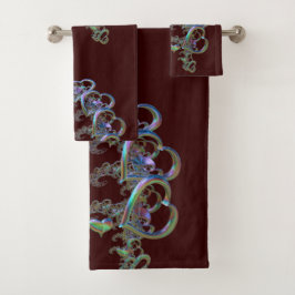 ritme van de set hartenhanddoeken bad handdoek