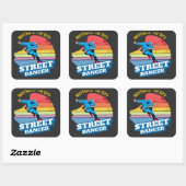 Ritme van de stad: Street Dance Vierkante Sticker (Vel)