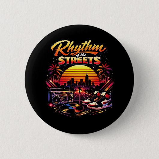 Ritme van de Straten Ronde Button 5,7 Cm (Voorkant)
