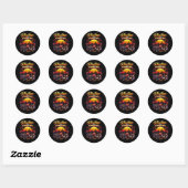 Ritme van de Straten Ronde Sticker (Vel)