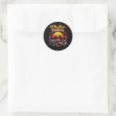 Ritme van de Straten Ronde Sticker (Tas)