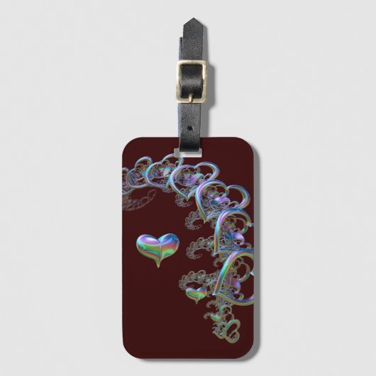 ritme van het hart bagagelabel (Voorkant (verticaal))