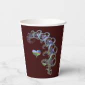 ritme van het hart papieren bekers (Achterkant)