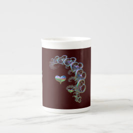 ritme van het hart porselein kop