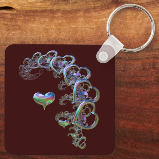 ritme van het hart sleutelhanger (Achterkant)