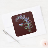 ritme van het hart vierkante sticker (Envelop)