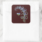 ritme van het hart vierkante sticker (Tas)