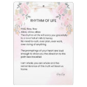 Ritme van het leven - Hoop gevuld gedicht Klembord (Achterkant)
