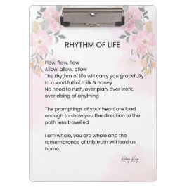 Ritme van het leven - Hoop gevuld gedicht Klembord