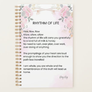 Ritme van het leven - Hoop gevuld gedicht Planner