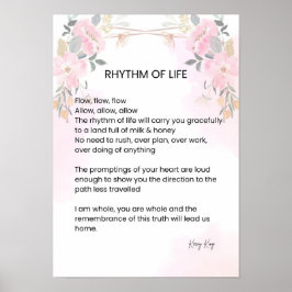 Ritme van het leven - Hoop gevuld gedicht Poster