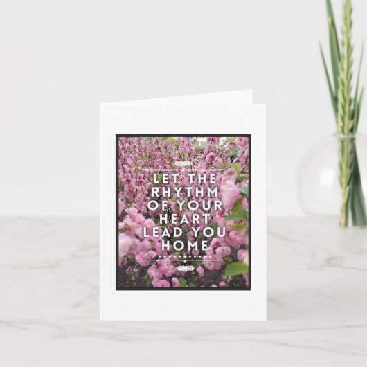 Ritme van je hart Note Kaart - Blank Inside (Voorkant)