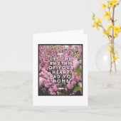 Ritme van je hart Note Kaart - Blank Inside (Gele Bloem)