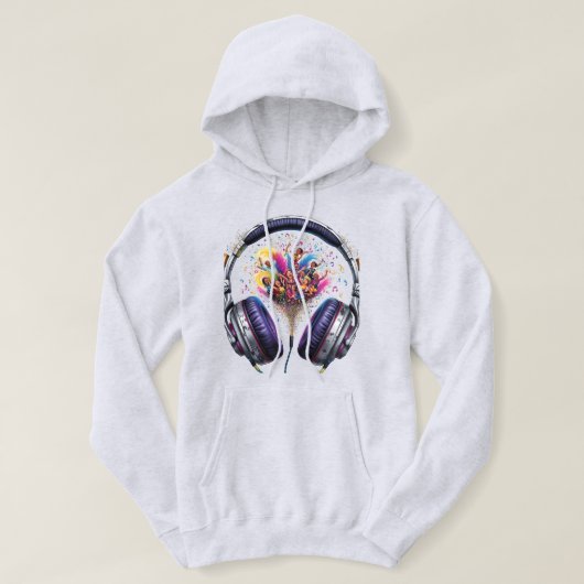 Ritmes binnen: Dance Party Hoofdtelefoon Hoodie (Design voorkant)