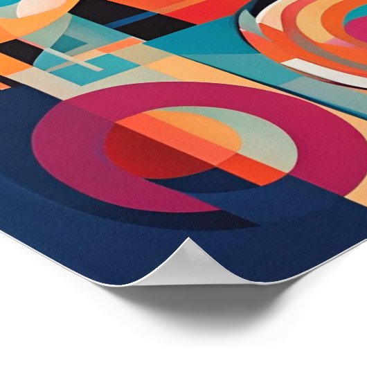 Ritmes in beweging: Abstracte geometrie Poster (Hoek)