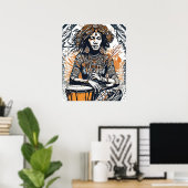 Ritmes Onder Haar Kroon Poster (Thuiskantoor)