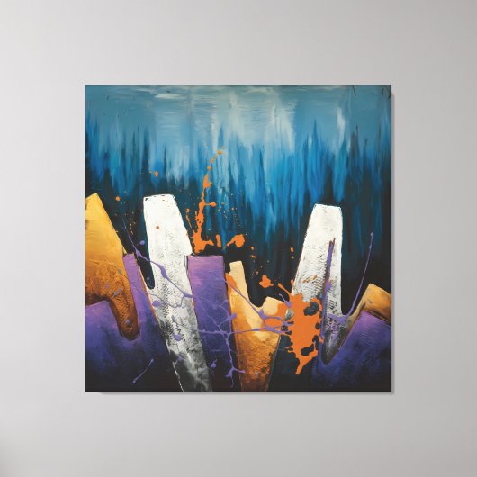 "Ritmes van de Urban Skyline" 🎨🌆 Canvas Afdruk (Voorkant)