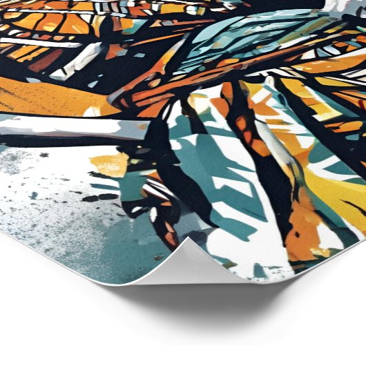 Ritmes van haar geest - Afrikaanse drummer Woman A Poster (Hoek)