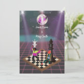 Ritmes van Liefde Dans van Royalty Disco Bruiloft Kaart (Staand voorkant)