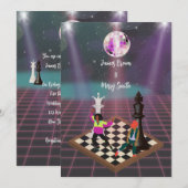 Ritmes van Liefde Dans van Royalty Disco Bruiloft Kaart (Voorkant / Achterkant)