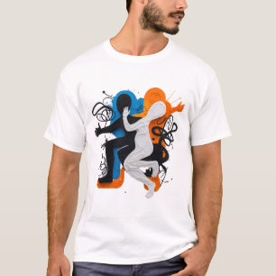 Ritmeuze Fusie: Dans van Schaduwen en Kleuren T-shirt