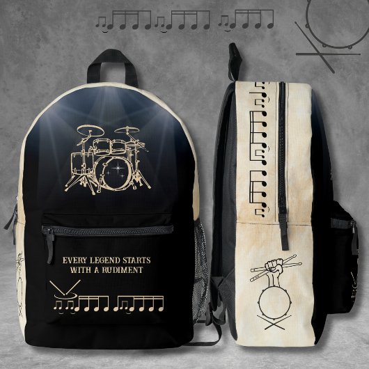 Ritmische Black and Tan Drummer Rugzak