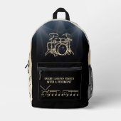 Ritmische Black and Tan Drummer Rugzak (Voorkant)