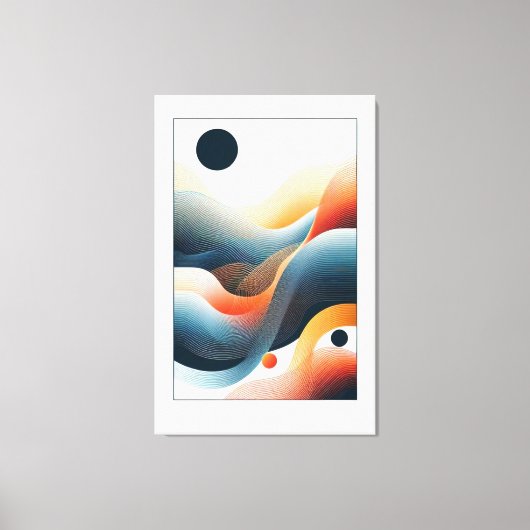 Ritmische contouren canvas afdruk (Voorkant)