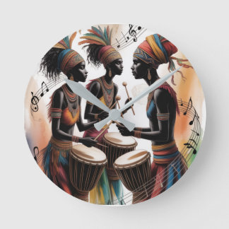 Ritmische Drum Muziekuitbeelding Ronde Klok