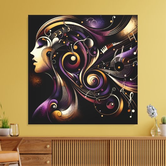 ritmische essentie canvas afdruk (Insitu (Woonkamer))