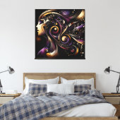 ritmische essentie canvas afdruk (Insitu (Slaapkamer))