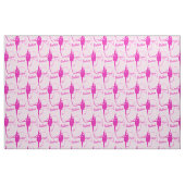 Ritmische Gymnast meisjes roze naam stof (Fat Quarter)