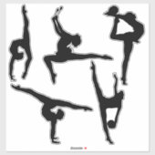 Ritmische gymnastiek Contour Stickers (Vel)