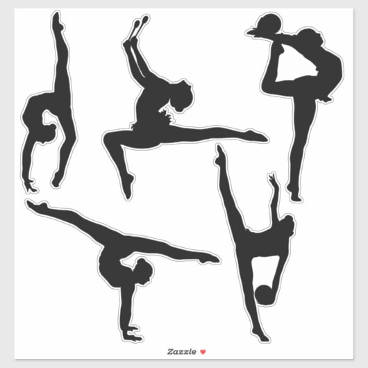 Ritmische gymnastiek Contour Stickers (Vel)