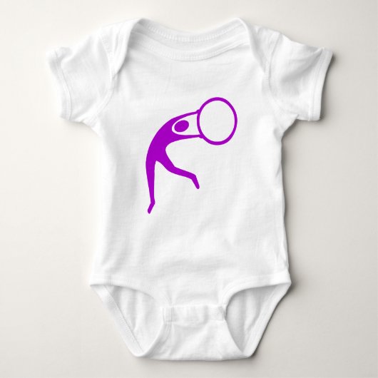 Ritmische Gymnastiek Figuur - Paars Romper (Voorkant)