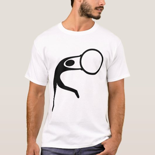 Ritmische Gymnastiek Figuur - Zwart T-shirt (Voorkant)