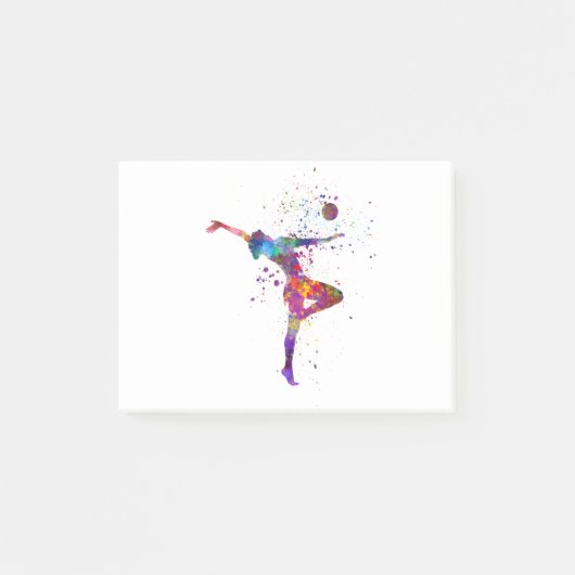Ritmische gymnastiek in aquarel post-it® notes (Voorkant)